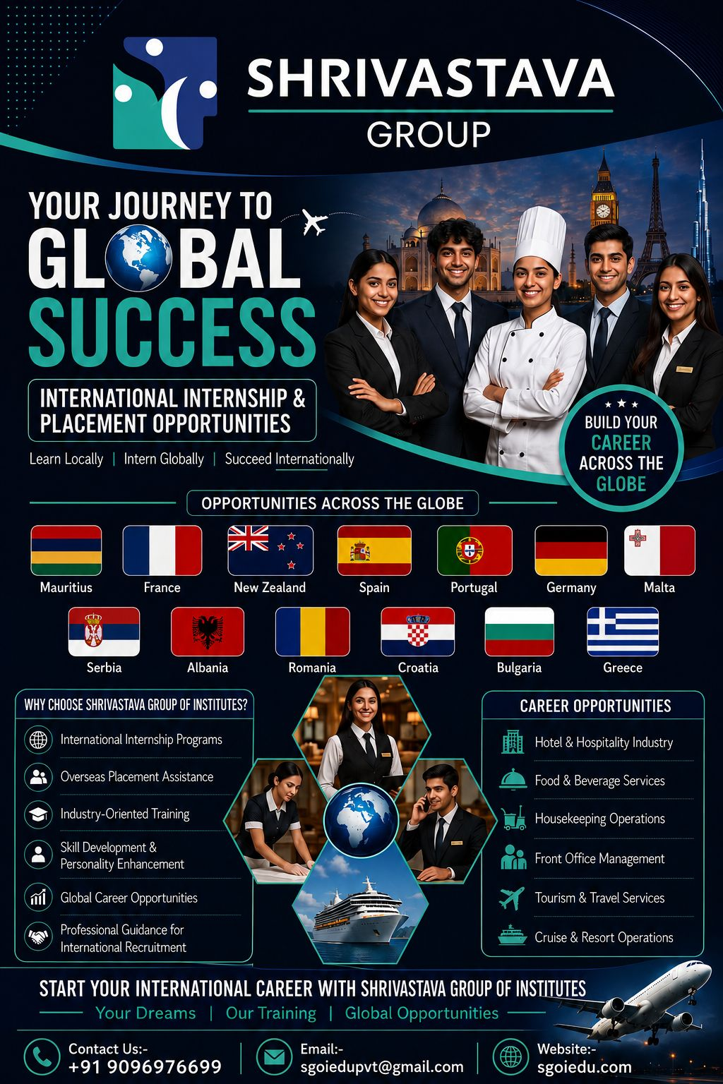 Global Placement and Internship Opportunities Poster